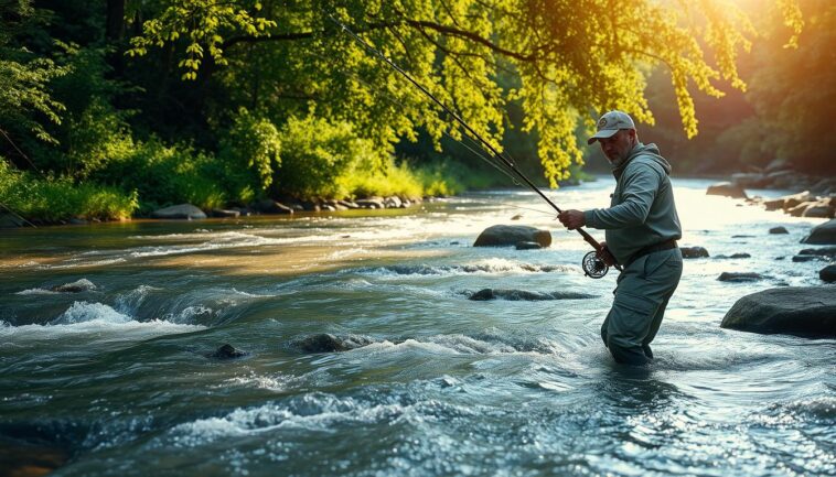 Angeln im Fluss: Die besten Taktiken für starke Strömung & klares Wasser